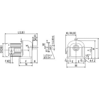 点击查看大图 三菱电机GM-SF-0.1KW-1/15GM-SF系列齿轮电机,法兰安装(无制动器)